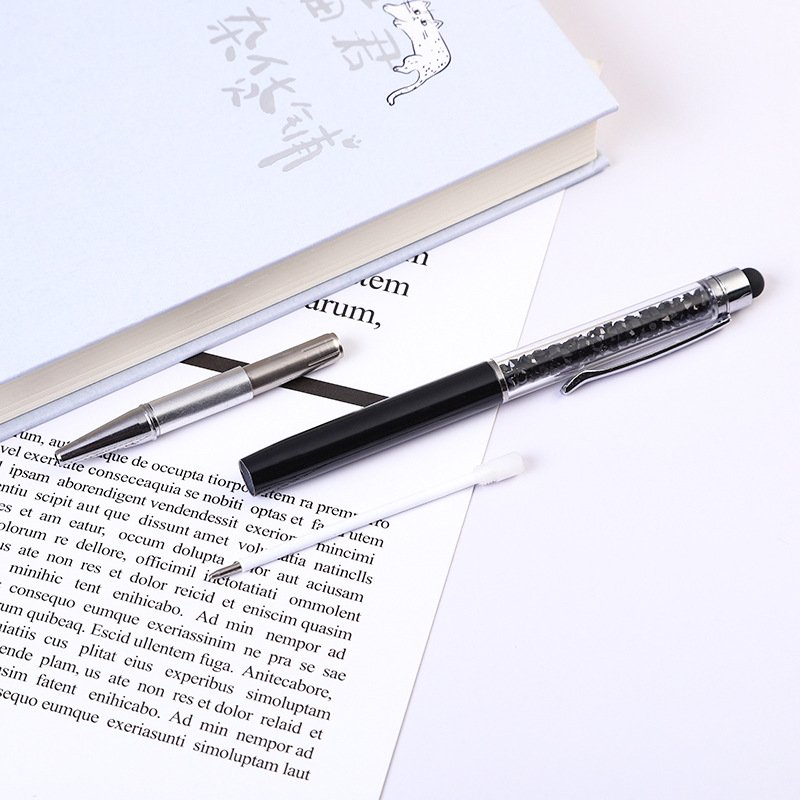 Wholesale High Quality Gemstone Crystal Ballpoint Pen Cute star Diamond Pen Soft touch Screen Stylus Pen Promotional Gift
