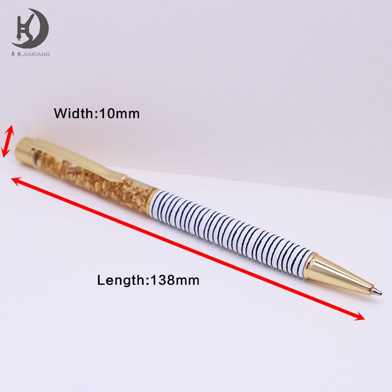 JD Business Luxury gift sand Glitter metal ballpoint pen custom pen design Floating Glitter Dynamic pen