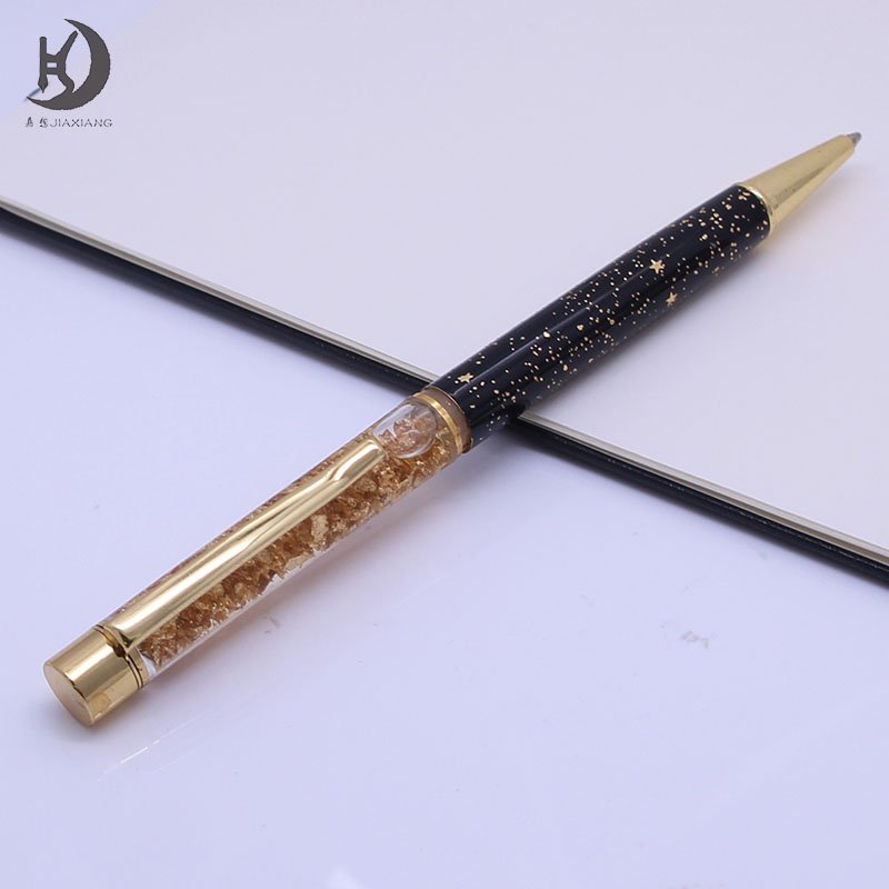 JD Business Luxury gift sand Glitter metal ballpoint pen custom pen design Floating Glitter Dynamic pen