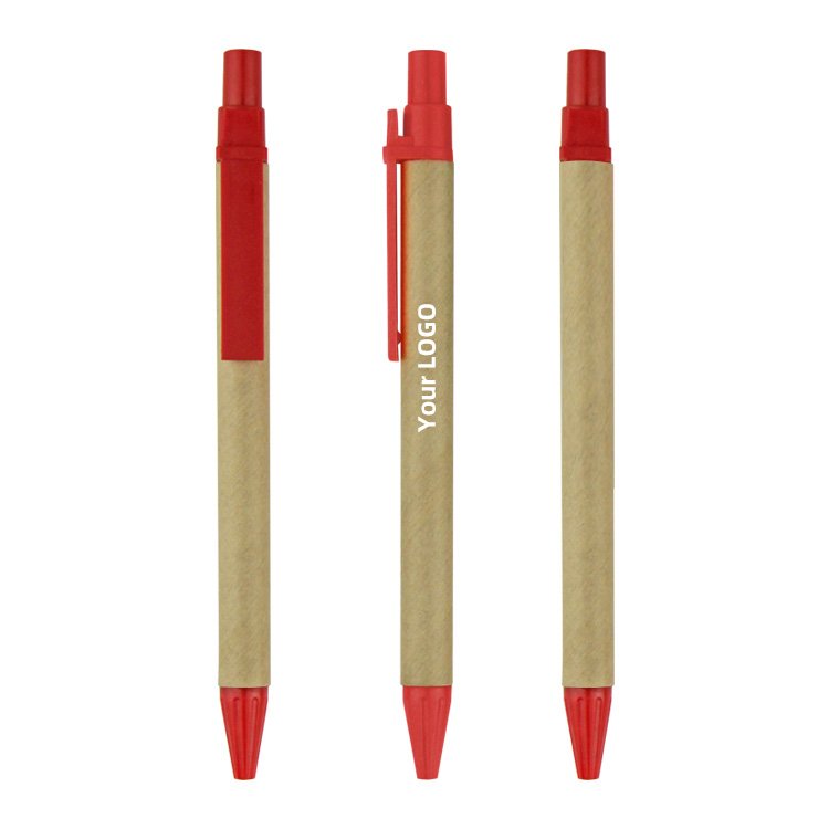 2023 wholesale bulk Promotional gift paper stylus pen wood ball pen With Custom Logo ECO Friendly ballpoint