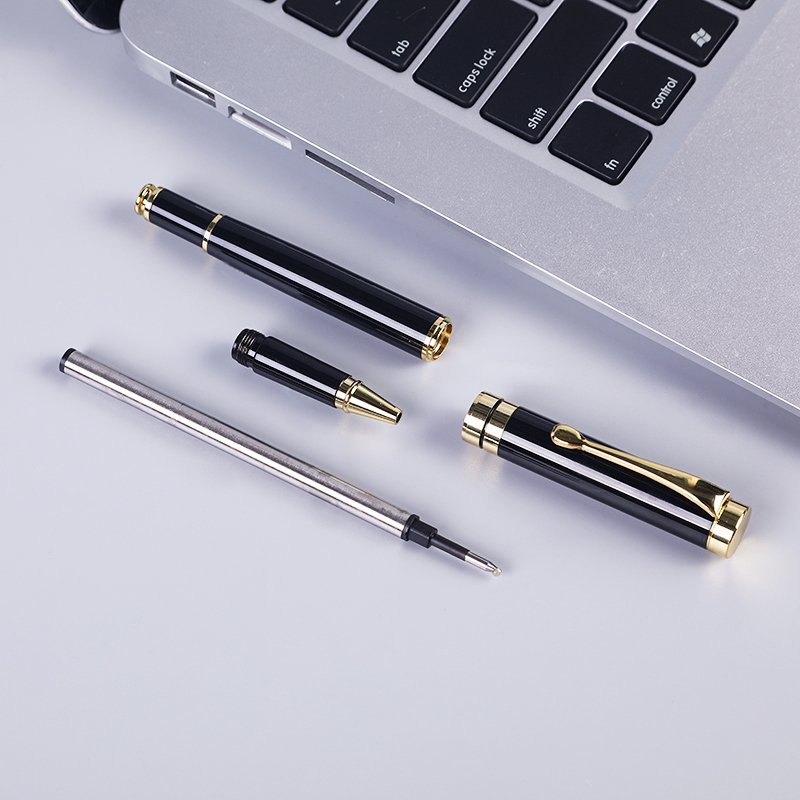 SHULI Manufacturer Wholesale Metal Pen High Quality Luxury Electroplating Black Ballpoint Pen Customised Logo Corporate Gift Pen