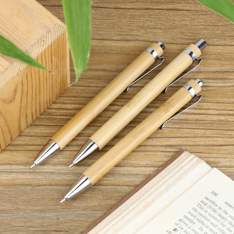 A ballpoint pen crafted from eco-friendly degradable and metal materials is an excellent promotional gift