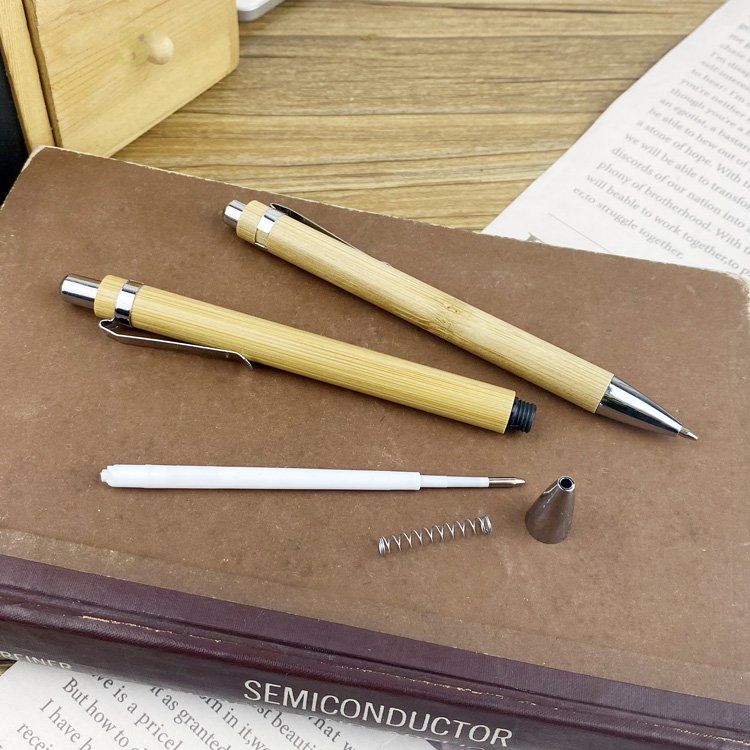 A ballpoint pen crafted from eco-friendly degradable and metal materials is an excellent promotional gift