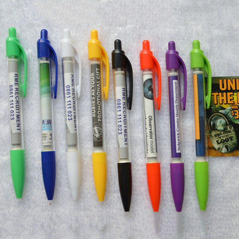 custom printing advertising Plastic ballpoint pen pull out Flag Banner pen promotional pens with logo