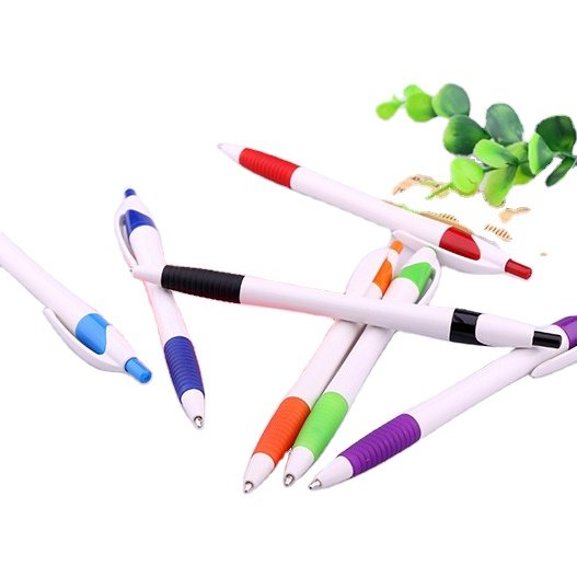 Most popular solid white promotional ball pen for merchandising pen OEM ballpoint pen