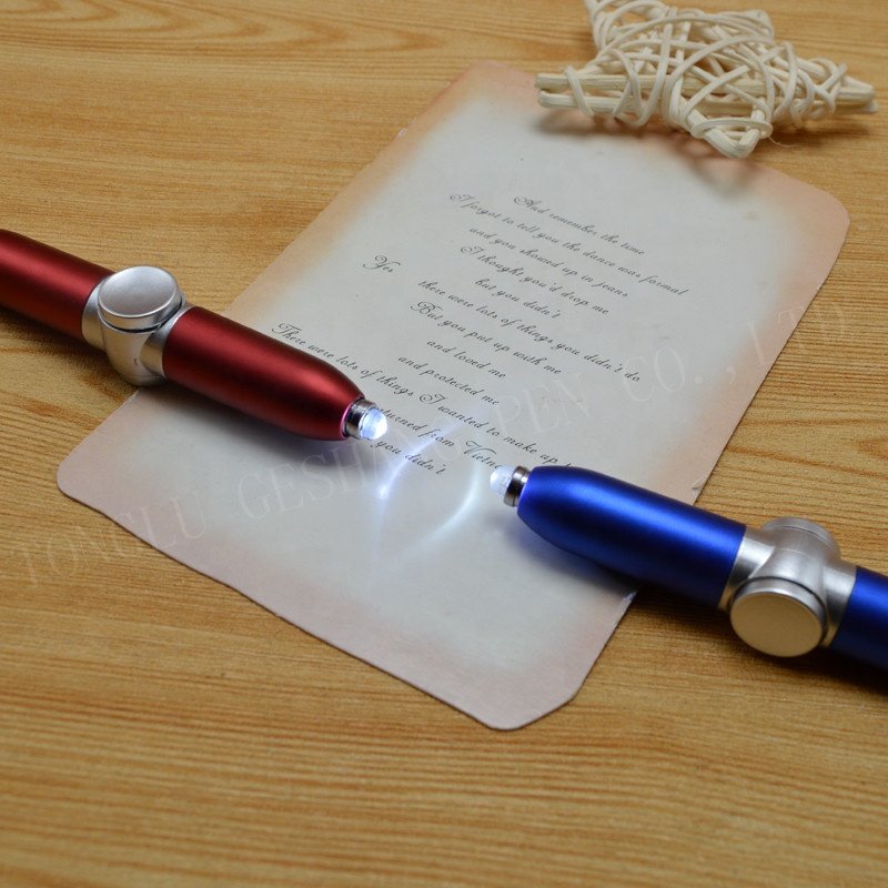 Popular Spinner Pen Light up pen Multifunctional Mini Plastic Finger Fidget Spinner Stylus Pen With Led Light