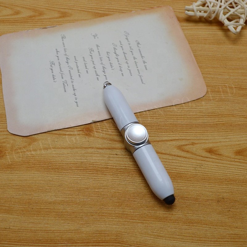 Popular Spinner Pen Light up pen Multifunctional Mini Plastic Finger Fidget Spinner Stylus Pen With Led Light
