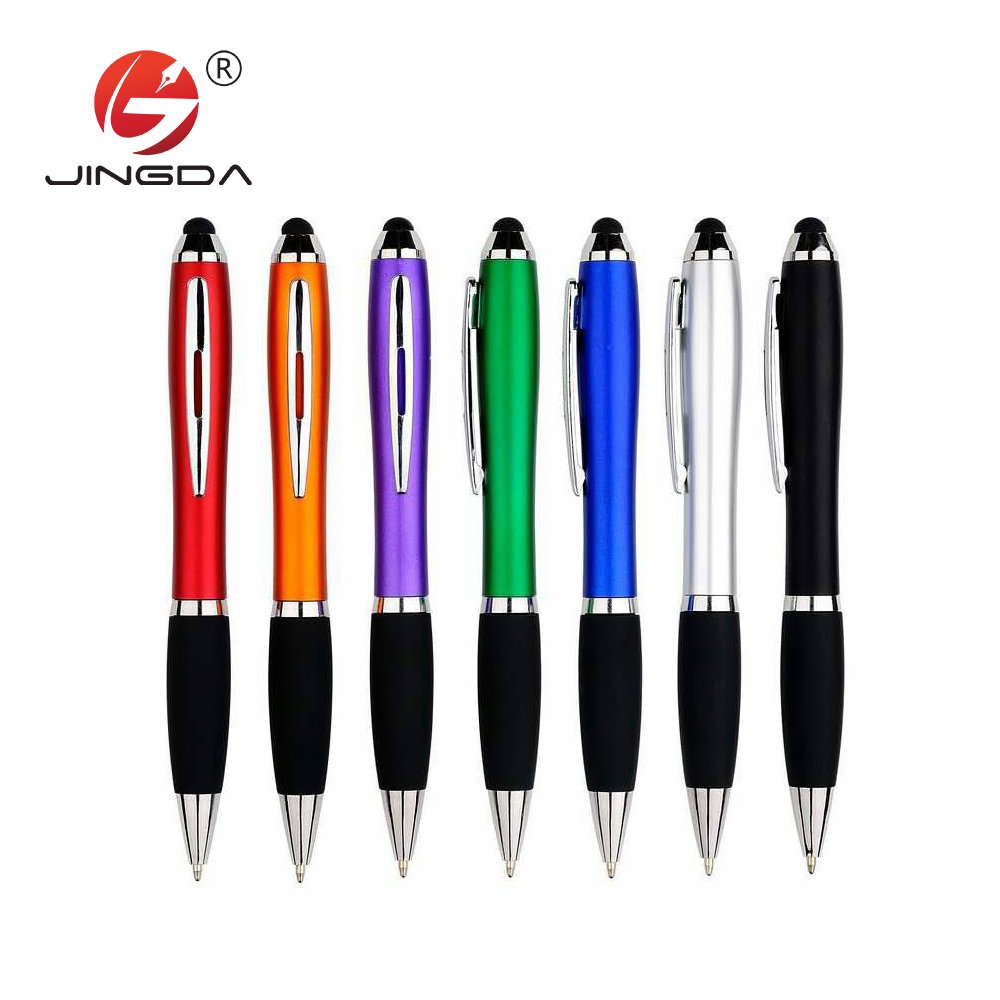Classic design promotional twist action ballpoint pen plastic with logo print stylus ballpoint pen wholesale ABS Plastic