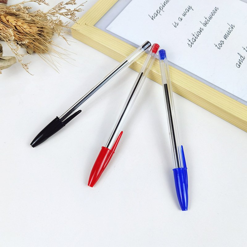 Transparent Barrel New Model The Sale Best Smooth Writing Ballpoint Pen Plastic Ballpoint Pen