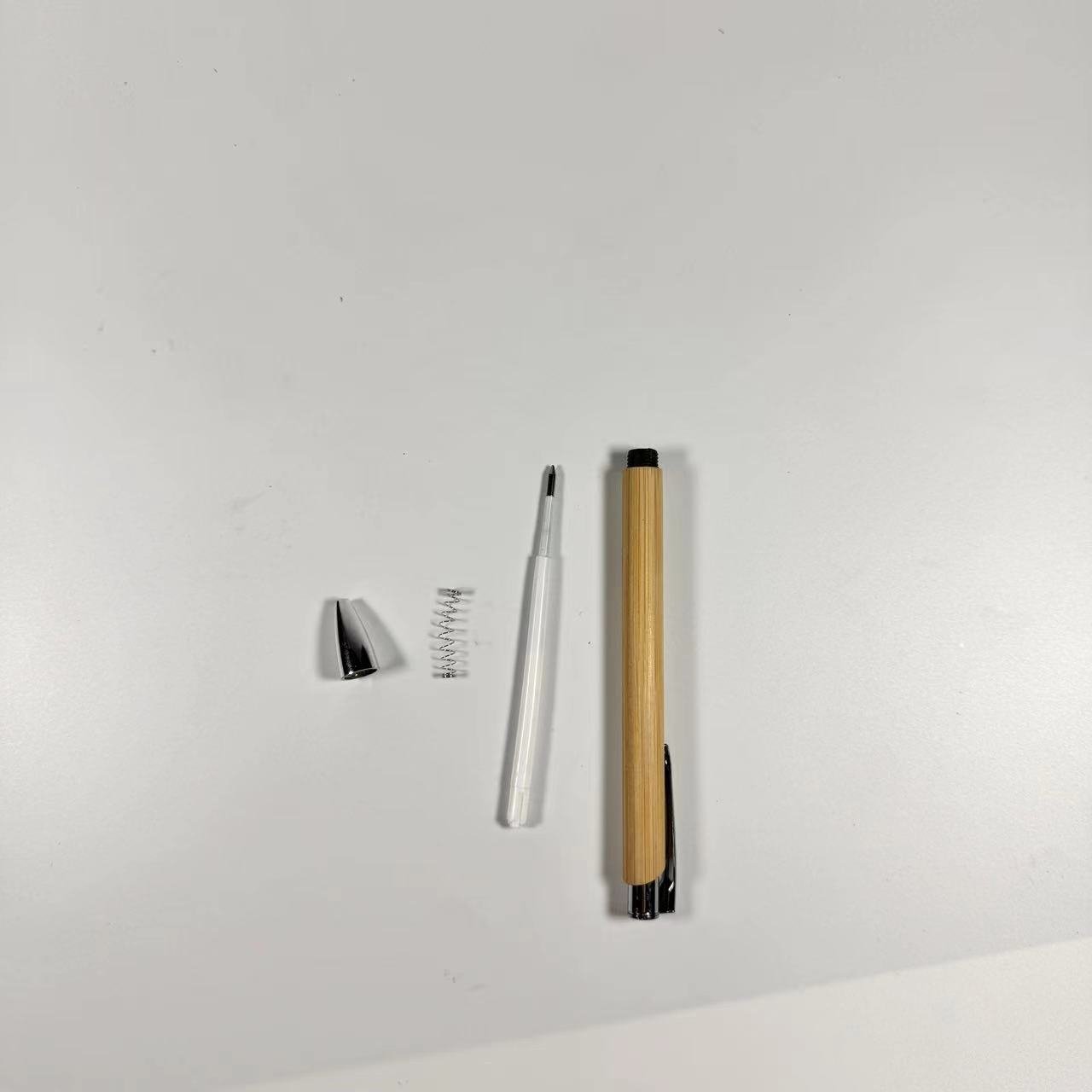 Wholesale Hot Sales Wood Ballpoint Plastic Holder Customized Logo Eco Friendly Promotion BallPoint Bamboo Pen