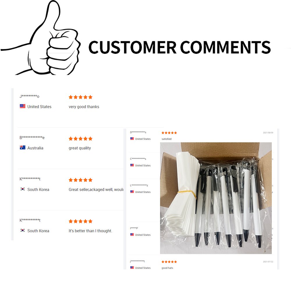 wholesale white metal sublimation blank ballpoint pens with shrink wrap for sublimation pen personalized printing