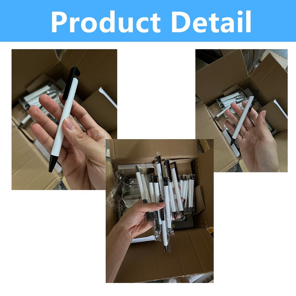 wholesale white metal sublimation blank ballpoint pens with shrink wrap for sublimation pen personalized printing