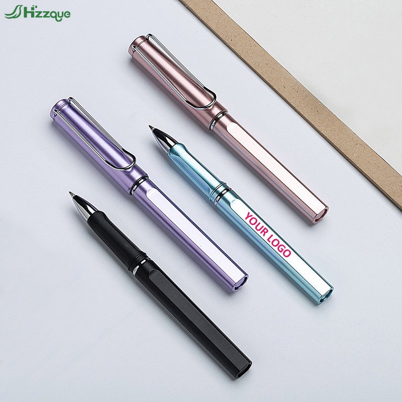 High Quality Luxury Black Gel Pen Business Promotion Black Ink Plastic Gift Pen Customized Logo