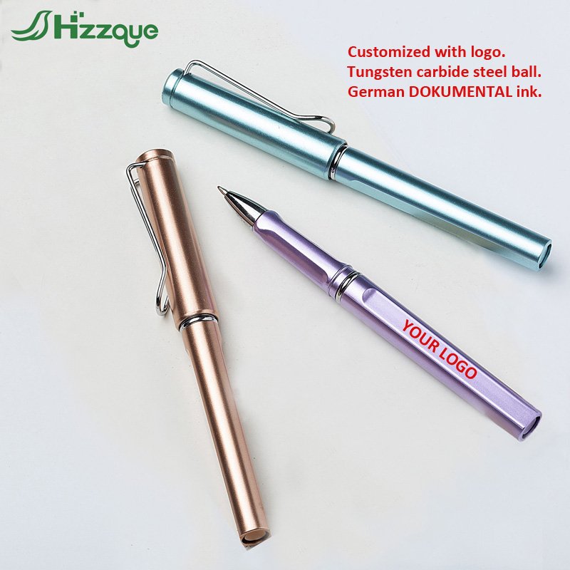 High Quality Luxury Black Gel Pen Business Promotion Black Ink Plastic Gift Pen Customized Logo