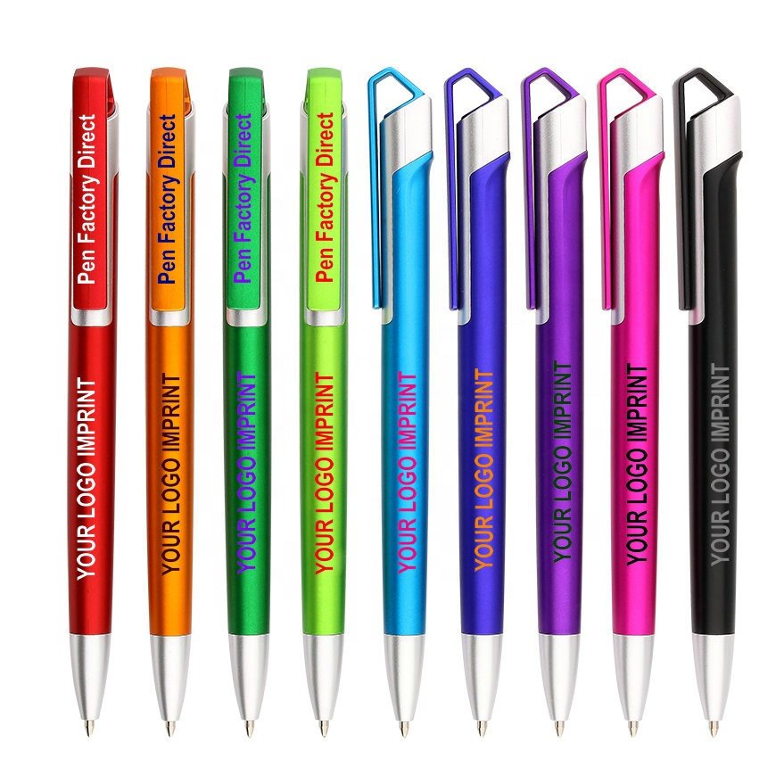 2024 new premium metallic plastic ballpoint pen with custom logo for promotional-support 0.7mm blue semi gel ink pen