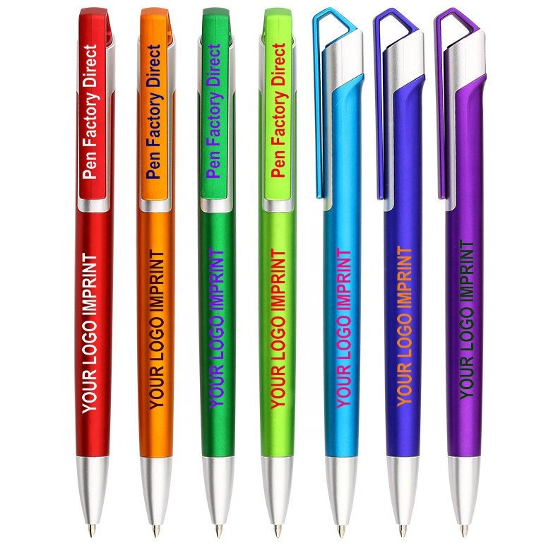 2024 new premium metallic plastic ballpoint pen with custom logo for promotional-support 0.7mm blue semi gel ink pen