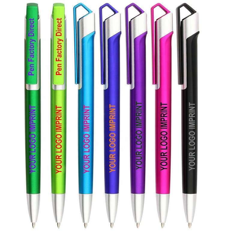 2024 new premium metallic plastic ballpoint pen with custom logo for promotional-support 0.7mm blue semi gel ink pen