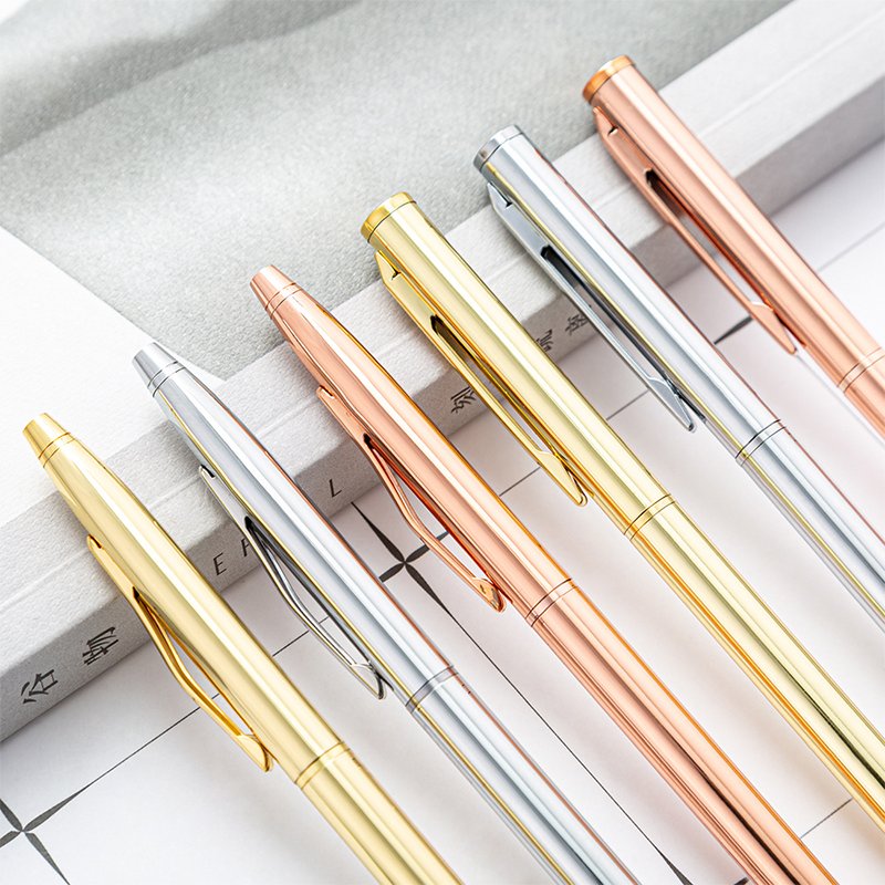 Custom Promotional Golden color Ballpen Custom Roller golden metal ballpoint pen
