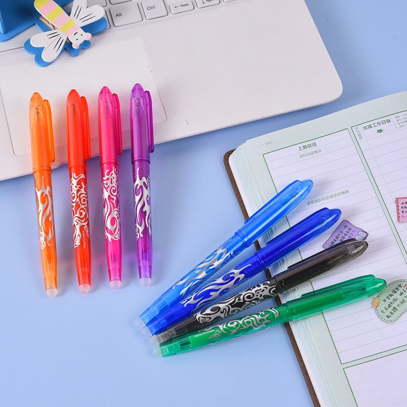 Creative color eraser pen student temperature controlled erasable pen office stationery supplies gel pen