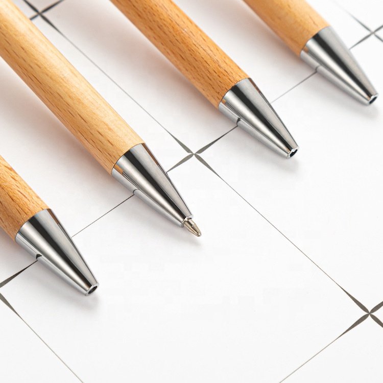 Wholesale Eco-Friendly High Quality Bamboo Ball Pen Promotion Gift Wood Printed Custom Logo Bamboo Ballpoint Pen