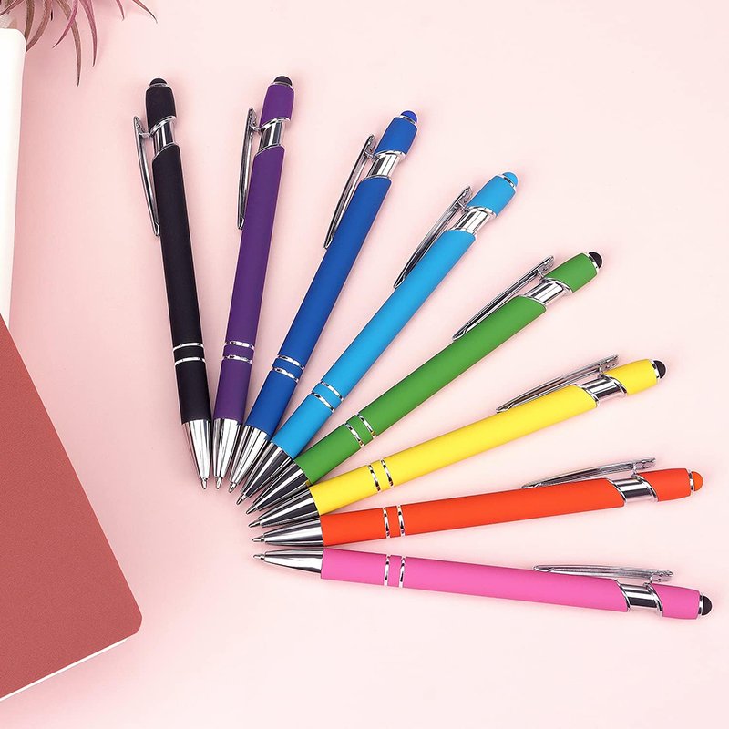 Promotional Gift Multifunction Ball Pen with Stylus Tip Soft Touch Screen Pen 2 In 1 Custom Logo luxury Metal Ballpoint Pens