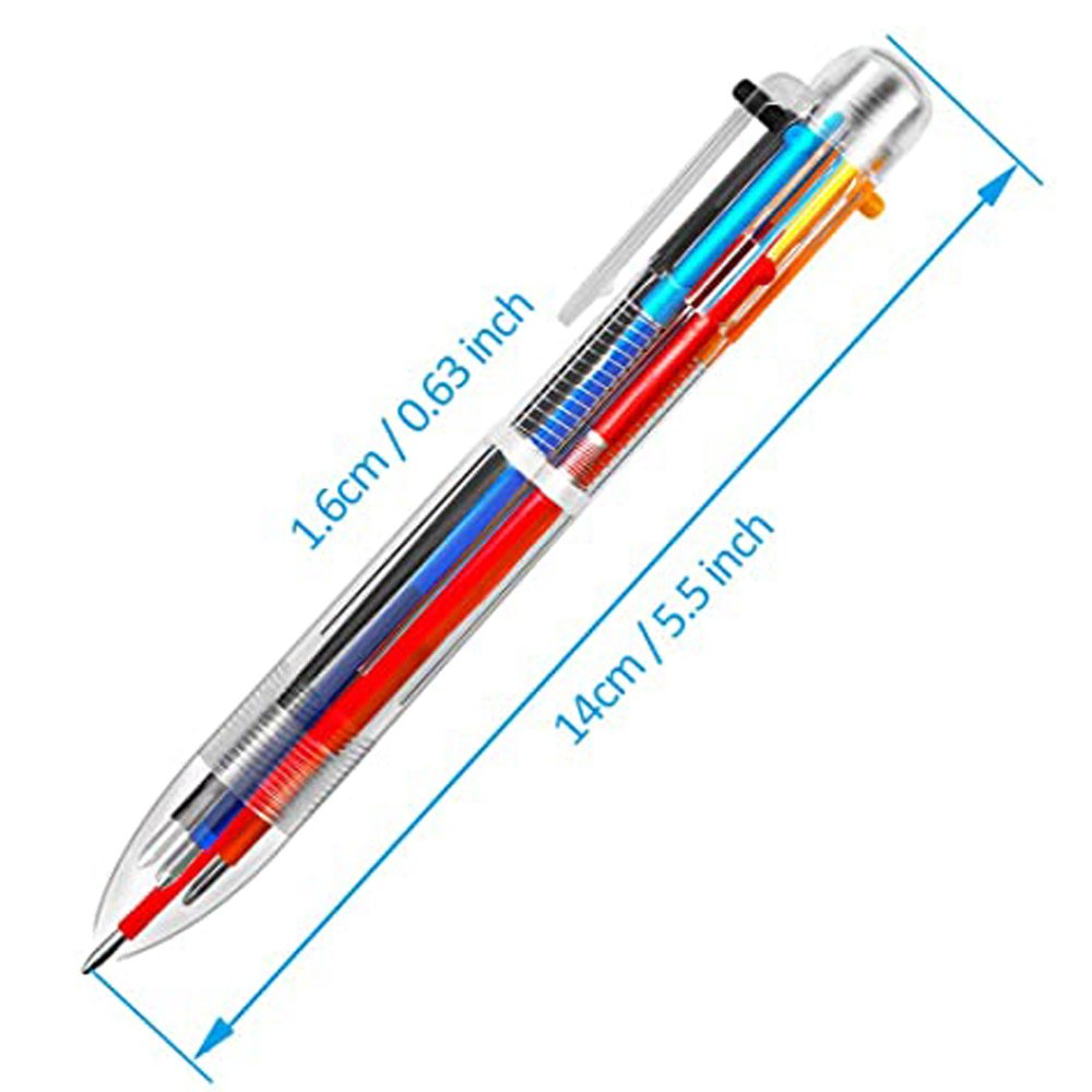 Hot sell Multicolor Ballpoint Pens 6-in-1 Retractable Ballpoint Pens 6 Color 0.5 mm Shuttle Pens