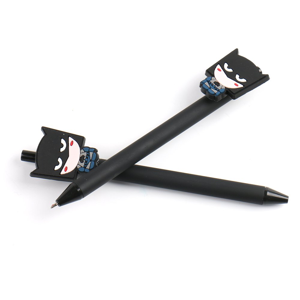 Factory custom Cartoon superhero doll toy ballpoint pen boys promotional gift 0.5mm plastic press styling pen for kids