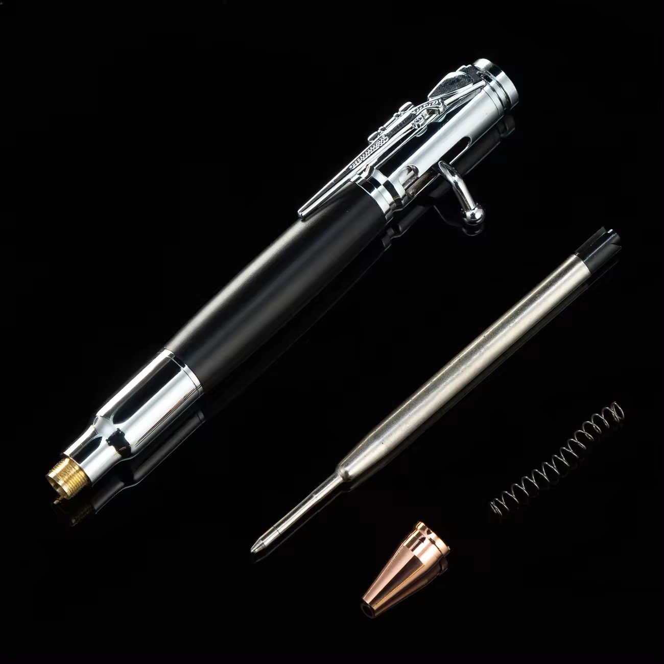 Wholesale Creative Metal Pen Press-Action Machine Gun Design Multi-Color Ballpoint Pen with Custom Logo for Business & Gift Use