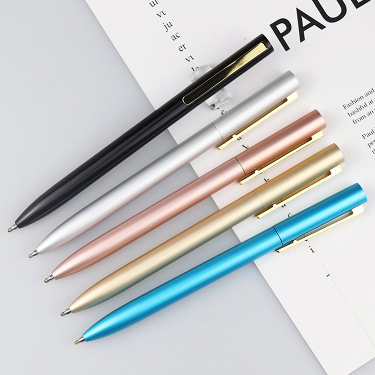 Factory New Matte Ballpoint Ball Promotional Custom Logo Promotion Roller Metal Pen For Office Business