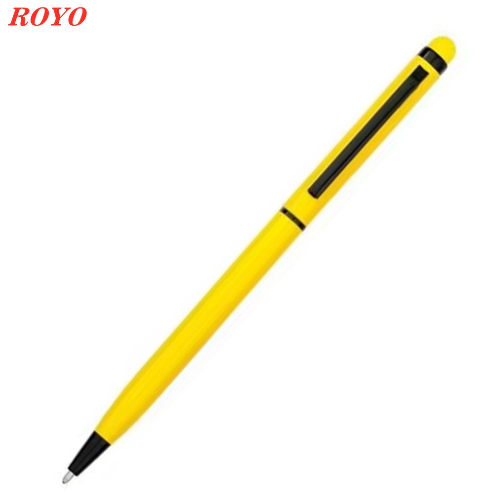 Factory Supply Customized Logo Print Metal Ballpoint Pen 1.0mm Writing Width Stylus Screen Promotional Ball Pen