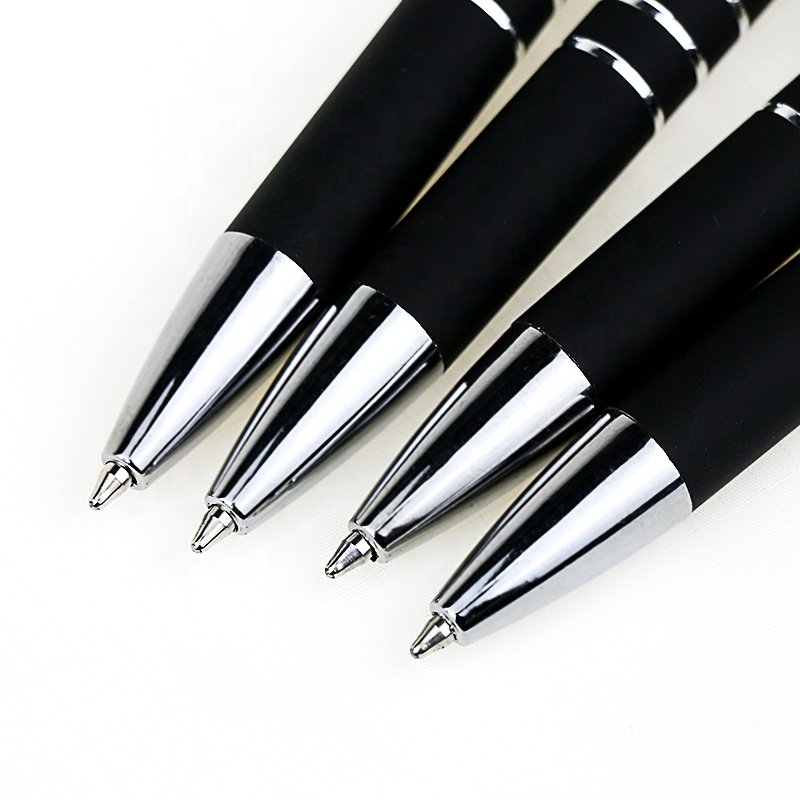 BECOL Promotional Luxury Black Ballpoint Pen High End Business Pen Matte Metal Ball Pen with Custom Logo for Advertising
