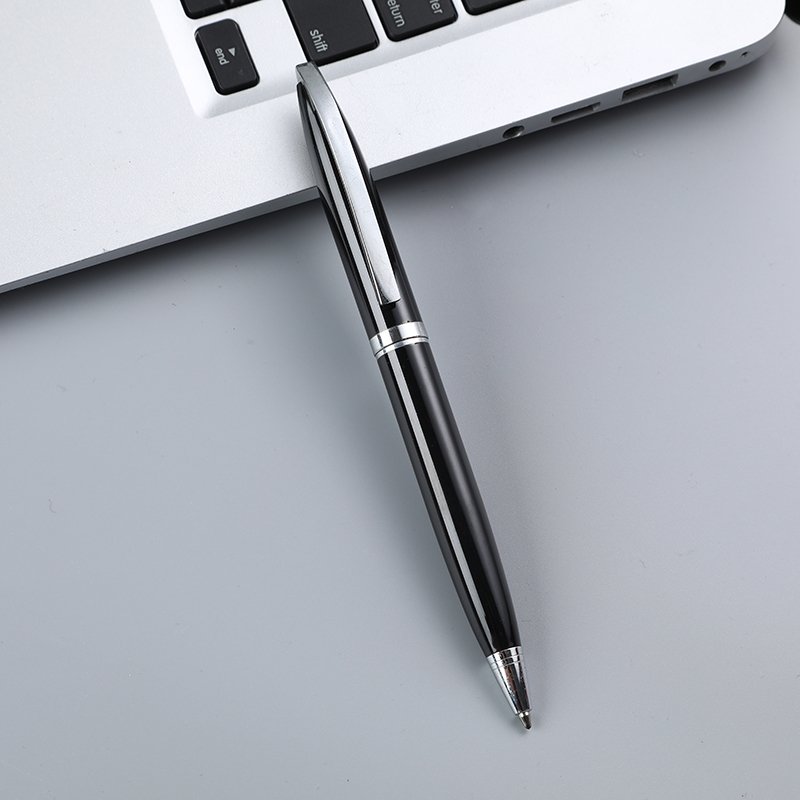 2024 Factory Outlet Wholesale All Silver Metal Ball Pen Personalized Logo Matte Black Color High Grade Gift Ballpoint Pens