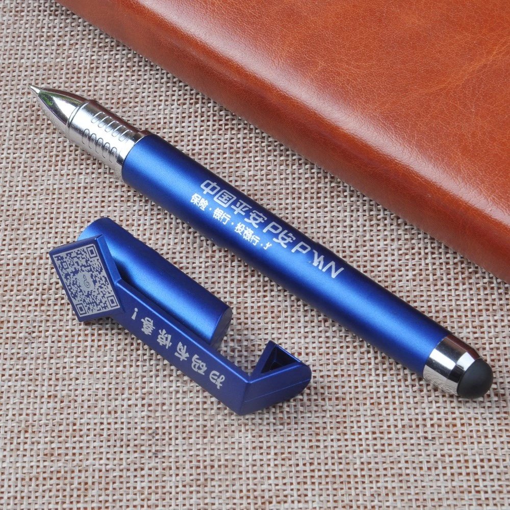 4 In 1 OEM Pen Wholesale Gift Multifunction Custom Logo QR Code Advertising stylus Pen with stand