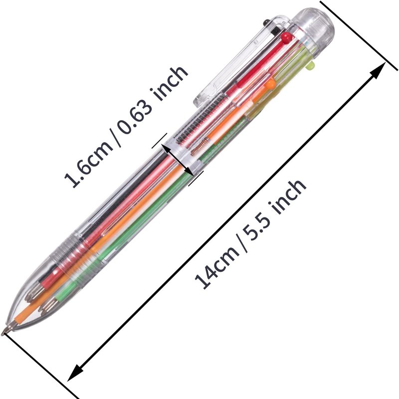 0.7mm 6-in-1 Multicolor Ballpoint Pen,6-Color Retractable Ballpoint Pens for Office School Supplies Students Children Gift