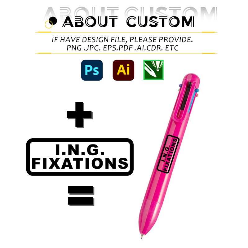 Cheap Custom 6 Colors in 1 Multicolor Ballpoint Pen With Logo promotional Student Gifts Office School Writing Supplies
