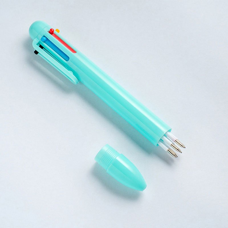 Cheap Custom 6 Colors in 1 Multicolor Ballpoint Pen With Logo promotional Student Gifts Office School Writing Supplies
