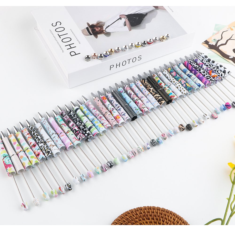 Kovict New Style Hot Sell Beads Water Transfer Printing Pen Beads DIY Plastic Printed Bead Pens For DIY Handmade Products