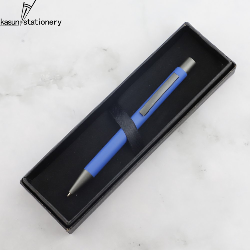 Personalized Minimalist Promotion Metal Rubber Click Ball Pen Aluminum Ballpoint Pen with Custom LOGO Color for Office & School