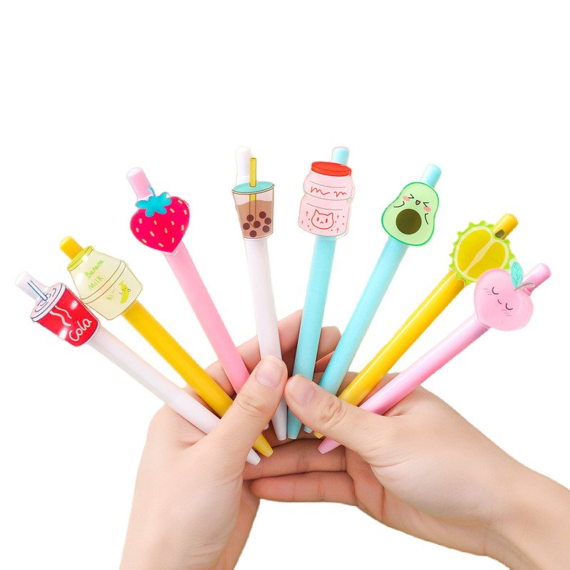 Hot Selling Promotional Cute Stylus Cartoon Fruit Pear Design Plastic Ballpoint Pen With Custom Logo
