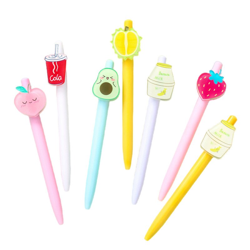 Hot Selling Promotional Cute Stylus Cartoon Fruit Pear Design Plastic Ballpoint Pen With Custom Logo