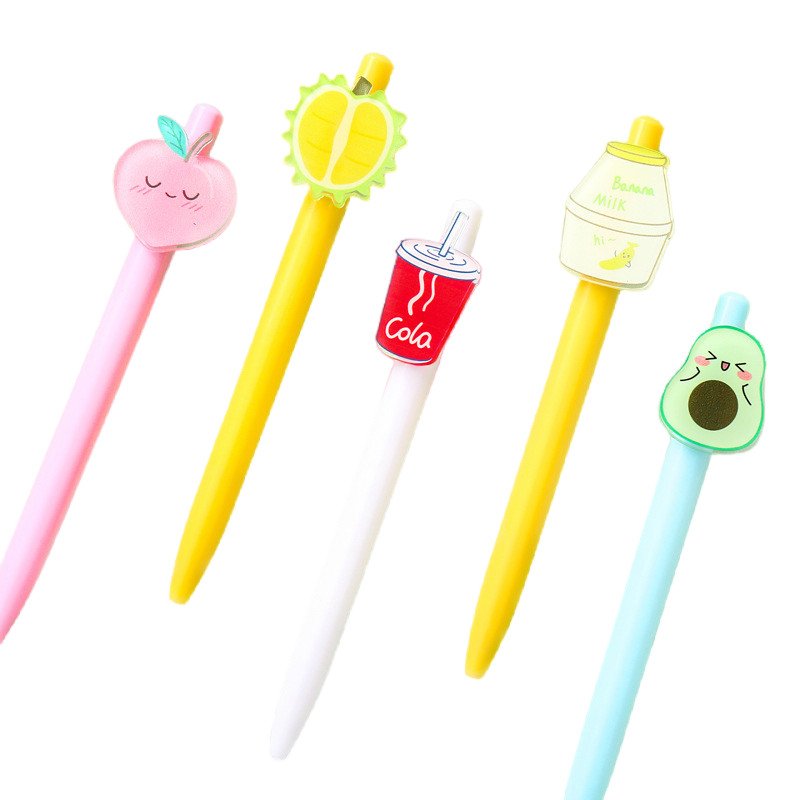 Hot Selling Promotional Cute Stylus Cartoon Fruit Pear Design Plastic Ballpoint Pen With Custom Logo