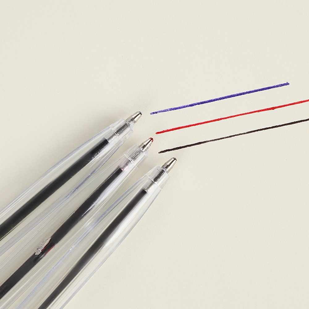 1.0mm Ball Point Pen Biros Red Blue Black Classical Appearance Fit For School Students Office