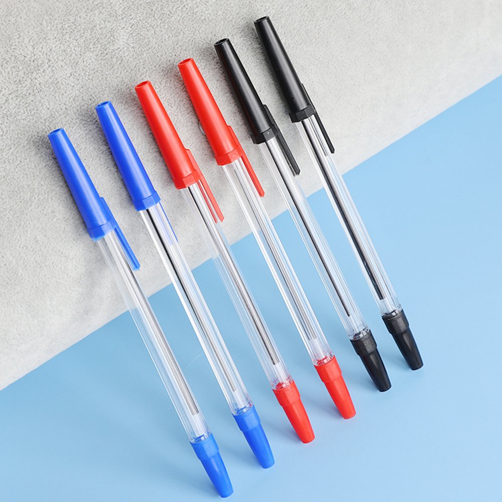 1.0mm Ball Point Pen Biros Red Blue Black Classical Appearance Fit For School Students Office