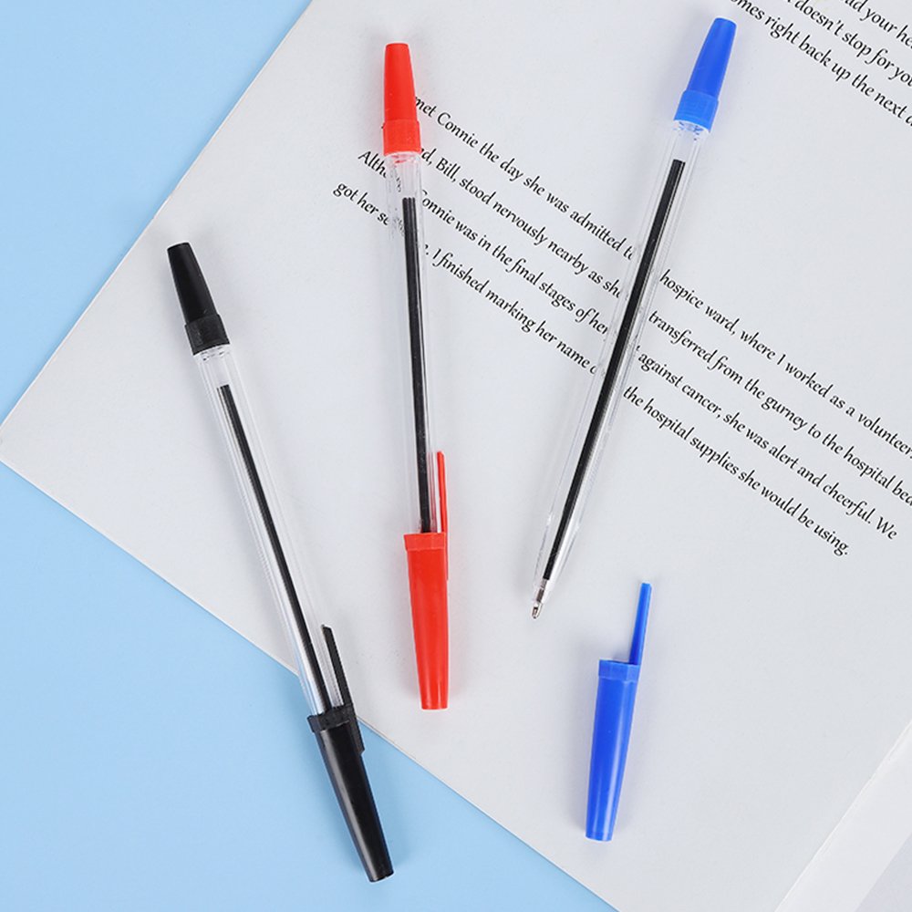 1.0mm Ball Point Pen Biros Red Blue Black Classical Appearance Fit For School Students Office