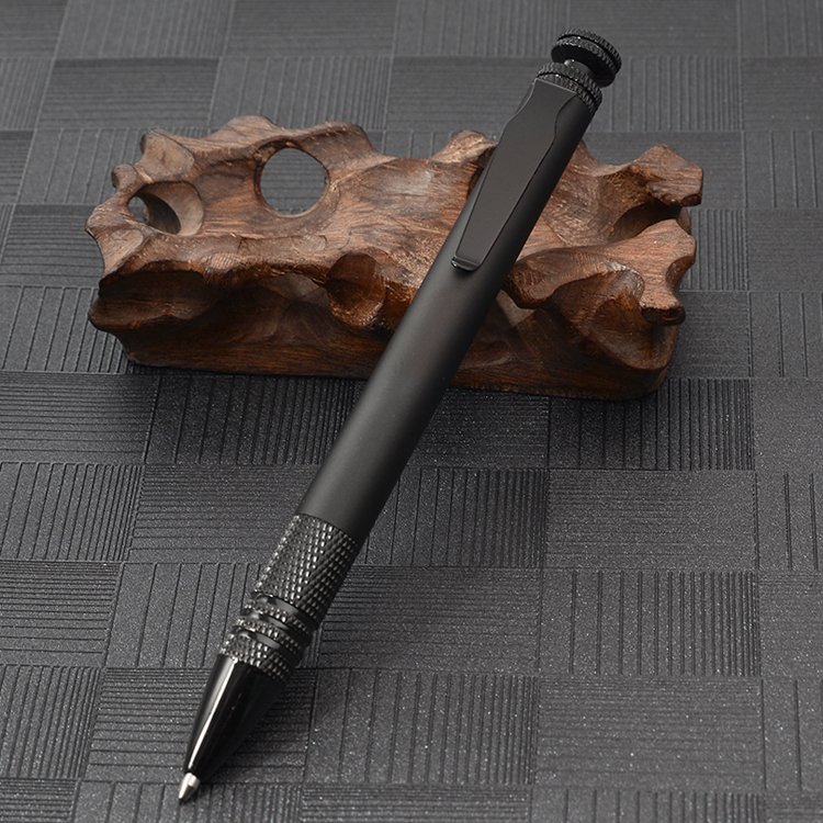Business Gift Luxury Black Metal Pen With Clip High Quality Ballpoint Pen Black Blue Refill Rollerball Pen Stylo
