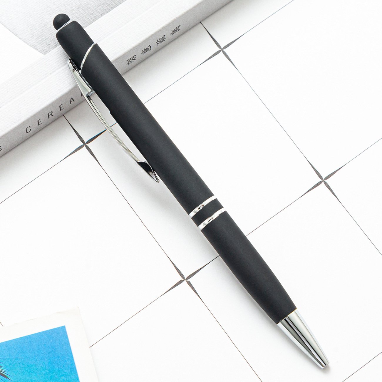 Aluminum rod press Metal pen office stationery multi-color creative ballpoint pen can be engraved with logo advertising gift pen