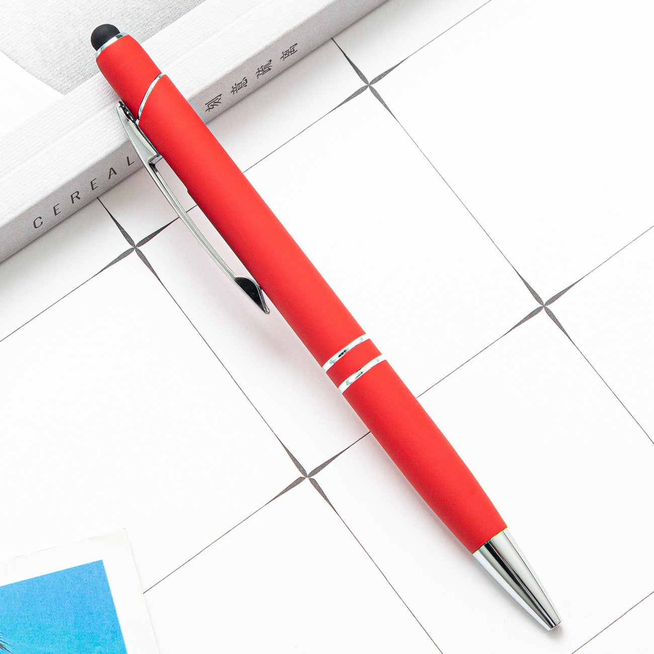 Aluminum rod press Metal pen office stationery multi-color creative ballpoint pen can be engraved with logo advertising gift pen