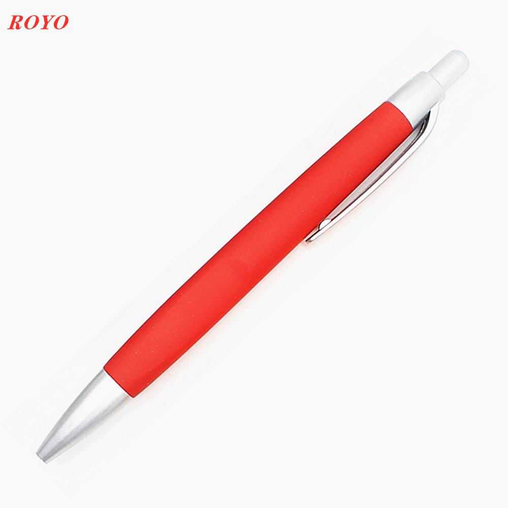 Factory Production Cheap Matte rubber Advertising Plastic Ballpen Promotional Gift Ballpoint Pen With Custom Logo