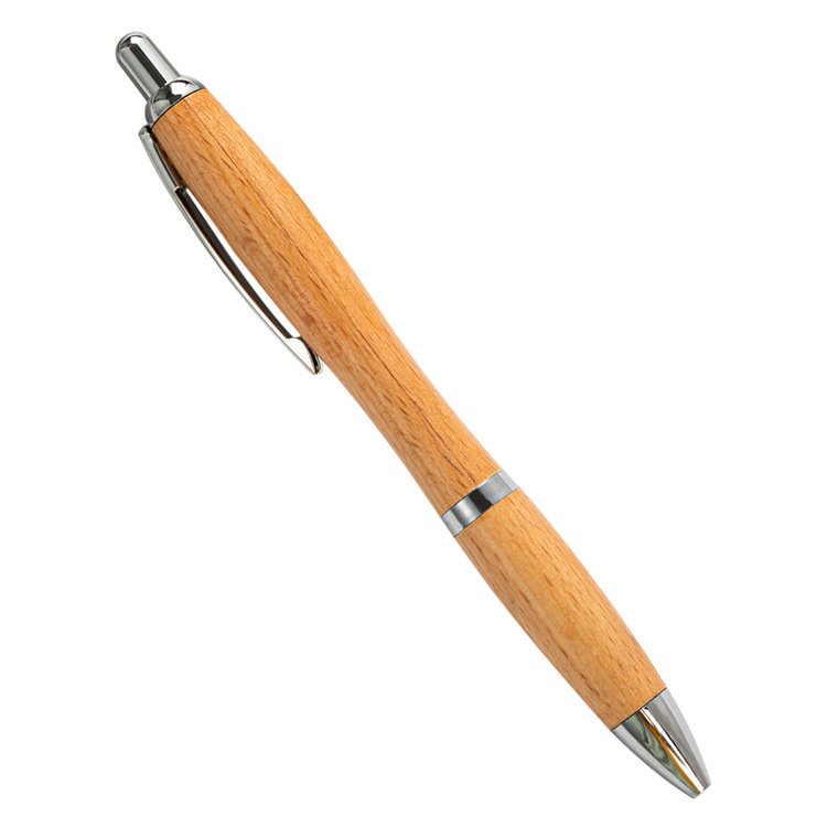 Custom logo laser or print bamboo ballpoint pen promotional cheap pen