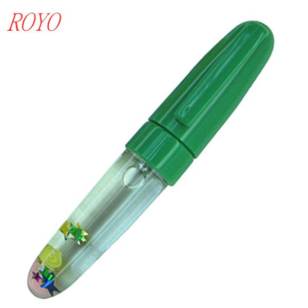Factory custom logo liquid ball pen 2D 3D Promotional Advertising glitter floating ballpoint pen with LED light